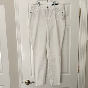 NWT Talbots White Straight-Leg Jeans